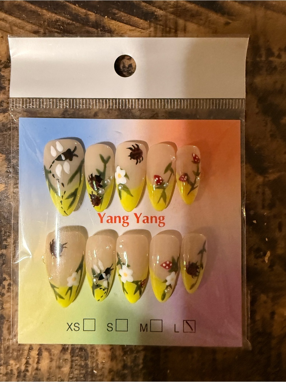 Yang Yang Floral Yellow French Tip Press-On Nails